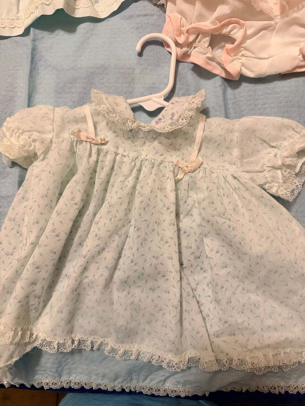 Cutest One Baby Dress Size 12M Floral Lace Collar Vintage
